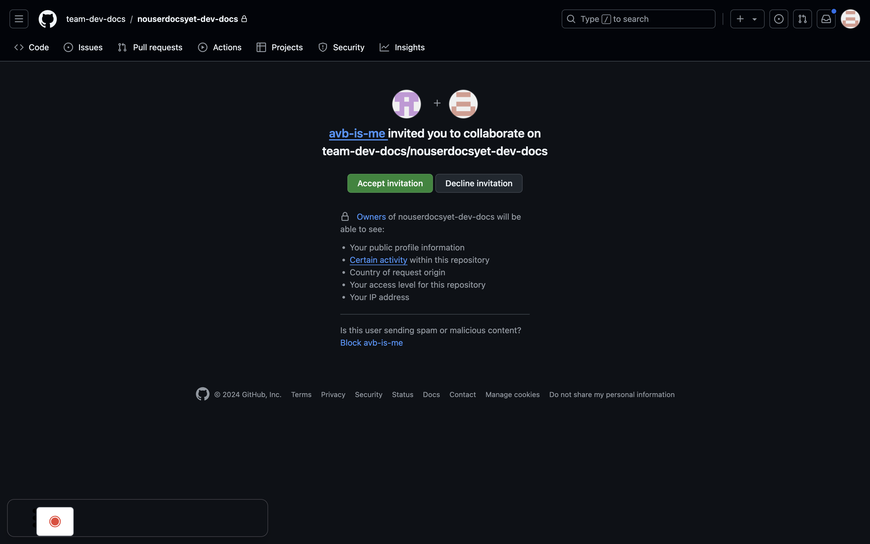 Accept collaboration invitation